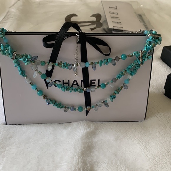 💎Three strand turquoise necklace - Picture 3 of 10